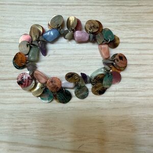 Lia Sophia Colorful Shell Disc Bracelet